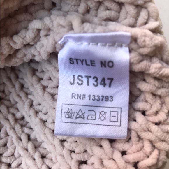 POL | Oversized Beige Chunky Knit Sweater Size L - Picture 12 of 16